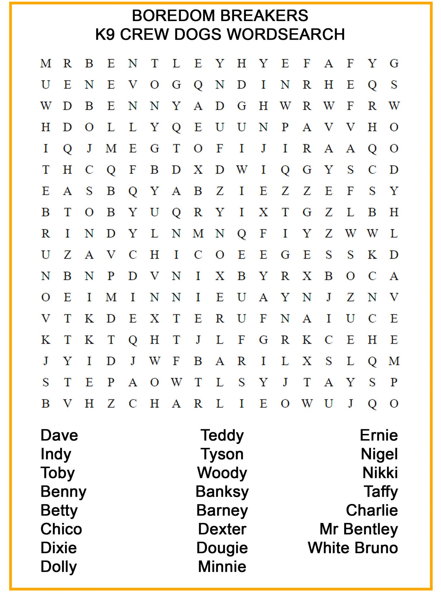 Just a Bit of Fun - Word Puzzles | K9 Crusaders Dog Welfare